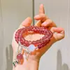 Pulsera de Plata Esterlina 925 Estilo Chino Retro Boutique de Alta Calidad Natural Cristal de Fresa de Alta Calidad Diseño de Piedra Lunar Pulsera