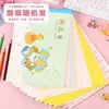 Livro Ilustrado A4 Desenho Animado Fofo Padrão de Cristal Arte Infantil Livro de Desenho em Branco com Adesivos Papelaria para Estudante
