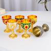 [Suprimento selecionado] Taça de metal estilo europeu taça de vinho branco uma taça conjunto de vinho criativo cor retrô para beber em casa