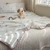 Colcha de Verano de Algodón Tejido Grado A Materno e Infantil, Colcha de Verano Refrigerante de Fibra de Soya para Niños, Colcha de Regalo Lavable a Máquina, Colcha de Verano para Aire Acondicionado
