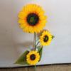 Inicio Simulación Flores Girasol Rendimiento Adornos Decorativos Muchos Girasoles Hotel Sala de Estar Boda Simulación Flores de Seda