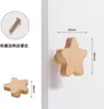 Manija de Armario para Habitación Infantil Tronco de Madera Maciza Lindas Estrellas de Dibujos Animados Luna Nubes Cajón Armario Manija de Puerta de Armario