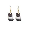 Aretes Divertidos Transfronterizos de Gatito Lindo de Dibujos Animados Aretes Creativos Atmosféricos Aretes de Animales Japoneses y Coreanos Venta al por Mayor Europea y Americana