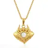 Colgante de Oro Real Vintage Collar de Acero de Titanio Estilo Melad 2025 Avanzado Nuevo Corazón Manchado de Aceite para Mujer Collar Versátil