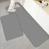 Tapete de Piso para Cocina de Lodo Diatómico Transfronterizo Tira Larga Absorción de Agua Absorción de Aceite Secado Rápido Antideslizante Almohadilla para Pies Juego de Tapetes para Puerta de Cocina de Color Sólido