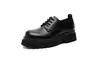 [Personalizado] Zapatos Derby para Hombre, Zapatos Formales de Cuero Estilo Británico de Alta Gama con Punta Redonda, Zapatos con Suela Gruesa para Aumentar la Altura con Punta Ancha, Zapatos Pequeños de Cuero