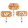 Porta-Crachá Retrátil Fofo com Emojis de Profissionais de Saúde, Bandaid de Acrílico com Clipe Giratório de Puxar Fácil