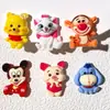 Parches de dibujos animados de Winnie the Pooh para hacer tú mismo para Crocs, botellas de agua, fundas de teléfono con pegamento cremoso, colgantes y accesorios de resina