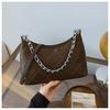 Bolsa de ombro cross-border com corrente romboide estilo coreano casual bolsa crossbody all-match bolsa de viagem casual de cor sólida da moda bolsa têxtil para mulheres