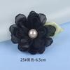 4-10cm fábrica em estoque camélia borda queimada flor chapelaria tecido flor feita à mão acessórios flor de tecido acessórios DIY broche