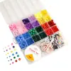 Cubo de Venta Caliente Transfronterizo de 26 Compartimentos para Cuentas, Cuentas de Semilla, Arcilla Suave, Cuentas de Vidrio Set, Kit de Material Educativo para Pulseras DIY Infantiles