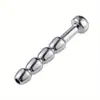 Catéter uretral metálico roscado, tapón uretral metálico, acero inoxidable, para hombres gay, estimulación uretral, dispositivo de inserción, ayuda para la masturbación