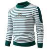 2025 Suéter de Punto de Cuello Redondo para Hombre con Jacquard de Letras Transfronterizo Estilo Coreano Moda Juvenil Ropa de Punto Casual Camiseta Base