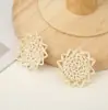 Acessórios de Joias DIY Tecidos em Rattan Puro Feitos à Mão no Vietnã Estilo Festivo Geométrico Exagerado Redondo Material para Brincos Tecidos em Bambu Rattan