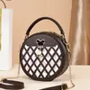 A bolsa pequena popular deste ano para mulheres 2023 Nova estilo coreano ins bolsa redonda pequena da moda bolsa de ombro transversal com corrente para todas as ocasiões