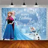 Fundo Fotográfico Congelado Transfronteiriço Decoração de Foto Infantil Banner Festa de Aniversário