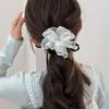Acessórios de Cabelo Delicados da Coreia do Sul Rede Flor Tridimensional Fita Laço Grande Anel de Cabelo Fada Batendo Doce Elástico de Rabo de Cavalo para Mulheres
