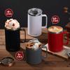 Vaso Creativo de Acero Inoxidable 304 para Oficina de Gran Capacidad con Tapa y Asa para Exterior, Taza de Regalo al por Mayor