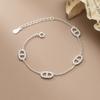Pulsera Nariz de Cerdo de Plata S925 Nalan para Mujer, Cadena Tipo Tanque Minimalista, Estilo Ins Versátil, Joyería Xiaohongshu S4761