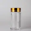 Botella de cápsulas blandas de aceite de pescado de 60 g, PS transparente, botella interior dorada, polvo de Dendrobium officinale, botella acrílica para el cuidado de la salud