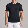 Camiseta deportiva casual de manga corta para hombre, de malla, cuello redondo, amigable con la piel, secado rápido, para uso transfronterizo,commuting, senderismo, baloncesto, tenis