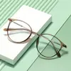 2026 Nuevo Modelo Armazones para Gafas Ultra Ligeros Tr90 Estilo Coreano Gafas sin Graduación Armazones para Gafas Ovalados Retro con Remaches Anti Luz Azul
