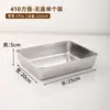 Caja de Almacenamiento de Alimentos de Acero Inoxidable, Contenedor para Preparación de Alimentos, Caja Cuadrada Profunda para Picnic al Aire Libre, Caja de Almuerzo al por Mayor