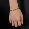 Pulseira Masculina de Cilindro de Bambu Transfronteiriça Europeia e Americana, Pulseira Personalizada Punk Hip-Hop, Moda Feminina Joias de Luxo Leve de Alta Qualidade