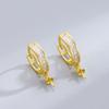 Pendientes de Plata de Ley S925 con Colgante de Diamante Cuadrado, Base Vacía para Pendientes, Moda Japonesa y Coreana, Pendientes Elegantes, Simples, de Gama Alta, Soporte Vacío
