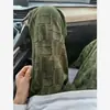 Pantalones de pana tie-dye estilo americano para hombre, nuevo modelo otoño e invierno, forrados de polar, cálidos, modernos, con caída, talla grande, pierna ancha, casual
