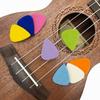 Púa de guitarra de fieltro de lana con puntos transfronterizos, púa decorativa de fieltro para ukelele con forma de amor multicolor