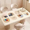 Mantel de Silicona Impermeable y a Prueba de Aceite con Dibujos Animados, Mantel sin Lavado, Cubierta Resistente al Calor para Mesa de Café, Protector de Escritorio
