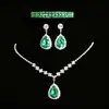 Pendientes, collares, pulseras de moda europea y americana, juegos exquisitos de diamantes completos, joyería para bodas, juegos de lujo ligero, accesorios para mujer al por mayor