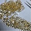 Cristal amarelo natural plano liso redondo 2,5mm 3MM 4M M joia com Pedra