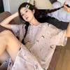 Verano Nuevo Estilo Rayado Pijama de KT Cat Delgado Encaje Manga Corta Shorts Niñas Estilo Dulce Estudiante Ropa para el Hogar Traje
