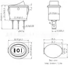 Interruptor Kcd1 Ovalado Forma de Barco, Blanco, 3 Pines, 3 Posiciones, Interruptor de Encendido para Tetera, 6A250V