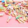 Conejo de Dibujos Animados Madera Hogar Jardín de Niños Tortuga Florería Tarjeta Pinza Pequeña de Madera Colgante Foto Productos de Madera Coloridos