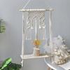 Ins Estilo Tecido Armazenamento Rack Estante Decoração Homestay Home Tábua de Madeira Decoração de Parede Bay Janela Varanda Armazenamento Rack Presente