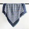 Lenço de Seda Jacquard Quadrado Pequeno para Mulheres Retrô de Alta Qualidade Fino Respirável Lenço de Pescoço Estampa de Pérolas Combinado com Camisa Lenço ins