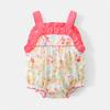 2025 Bebê Verão Sem Mangas Boomsuit Bebê Menina Fino Boomsuit Algodão Alça Floral Saco Roupas Gordas 3131