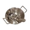 Tazón de acero inoxidable estilo coreano tazón de doble asa tazón para ensalada tazón para guarniciones caja para hot pot tazón para bocadillos tazón para preparación de platos cesta para papas fritas