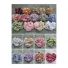 Flores de Hortensia Artificiales de 5 Cabezas Color Otoño Vintage, Decoración para Bodas y Hogar, Flores Falsas al por Mayor