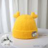 Gorro de Bebé Lindo Oso Gorro Tejido con Protección para las Orejas Gorro de Lana Grueso y Cálido para Invierno para Niños Gorro Infantil Estilo Coreano