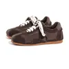 El bestseller de moda este año en estilo old money de Shougu: Zapatillas de entrenamiento alemanas súper calientes para mujer, principios de otoño de 2026, zapatillas casuales versátiles de cuero genuino