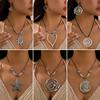 Collar de estrella de mar con concha de viento oceánico transfronterizo de Europa y Estados Unidos, exagerado, dulce, genial, de metal, con gran flor, collar de amor, traje