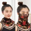 Velo de Protección Solar Verano Bufanda de Seda de Verano para Mujer Máscara Delgada Protector Solar Cara Completa Cubrecuellos Colgante en Oreja Bufanda de Cuello Exterior