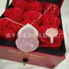 Colgante de Calcedonia Rosa Hielo Incrustado Plateado con Colgante de Buda de Ágata Verde y Aretes, Regalo Navideño de Jade