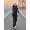 Conjunto Deportivo Casual Estilo Europeo para Mujer, Moda Primavera y Otoño, Diseño Elegante y Adelgazante, Conjunto de Dos Piezas de Manga Larga para Fitness y Running