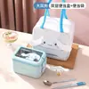 Lancheira Térmica Sanrio para Trabalhadores de Escritório, Grande Capacidade, Lancheira Bento com Compartimento de Camada Dupla para Estudantes, Lancheira de Aço Inoxidável m
