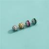 S925 Plata Esterlina Electrochapada Circonita Cuentas Espaciadoras Cuentas Rueda DIY Pulsera de Perlas con Cuentas Cuentas Sueltas Collar Accesorios Passepartout